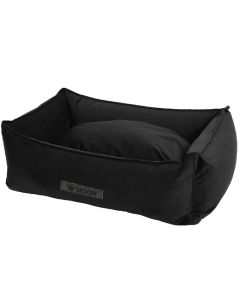 Hundebett Velours Schwarz